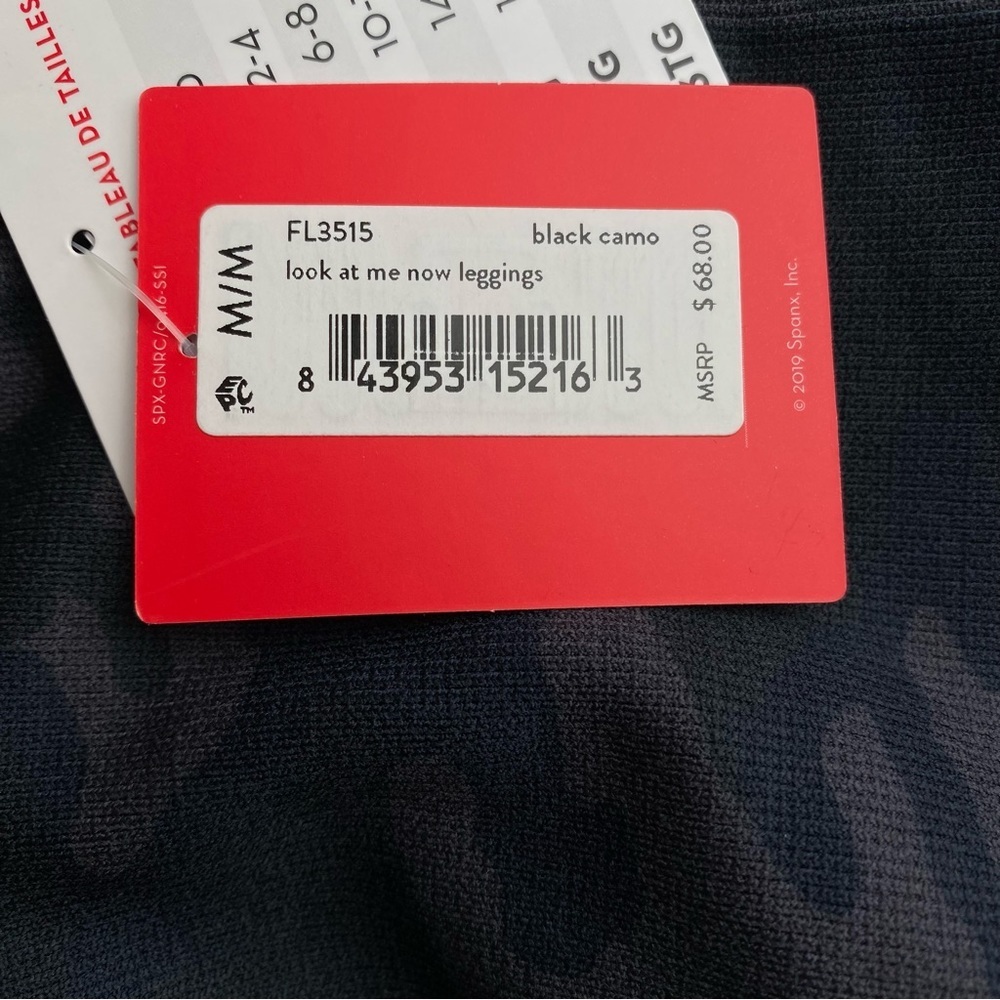 SPANX LOOK AT ME NOW BLACK CAMO LEGGING - Picture 13 of 13